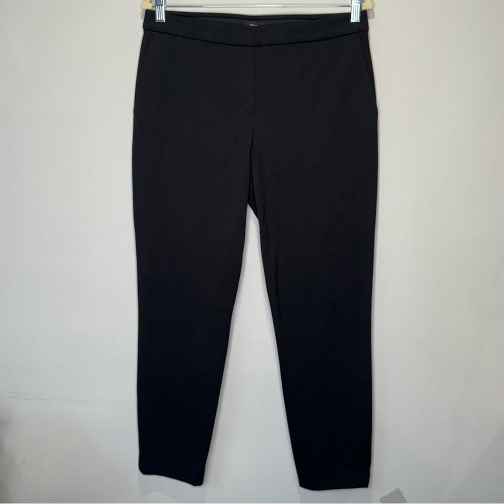 Theory Minimalist Career Classic Black Pants Cropped Ankle Black Sz 8 Stretch
